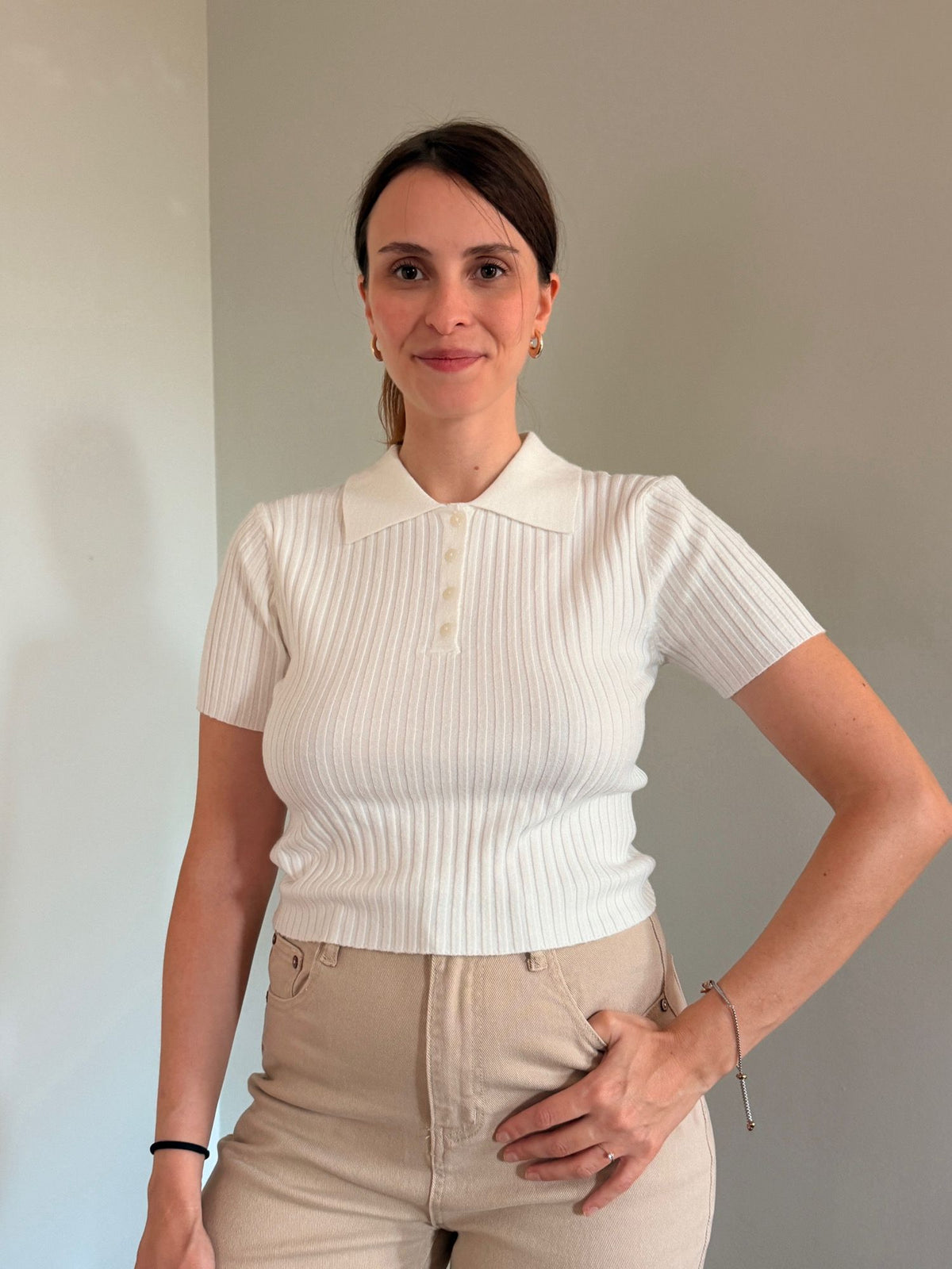 Polo t-shirt bianca