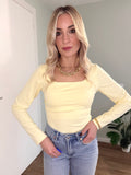 Body a manica lunga Giallo