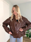Chiodo in similpelle Marrone