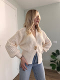 Maglione Panna con bottone