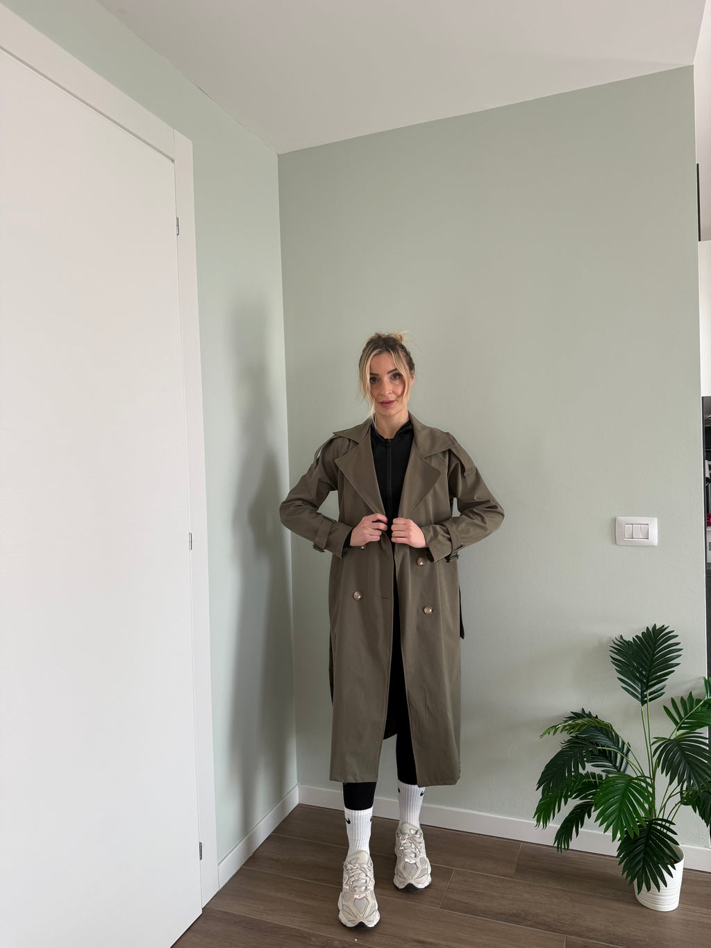 Trench Verde militare