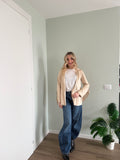 Giacca con frange Beige
