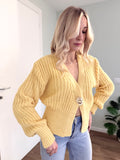 Maglione Giallo con bottone