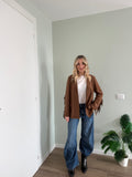 Giacca con frange Marrone