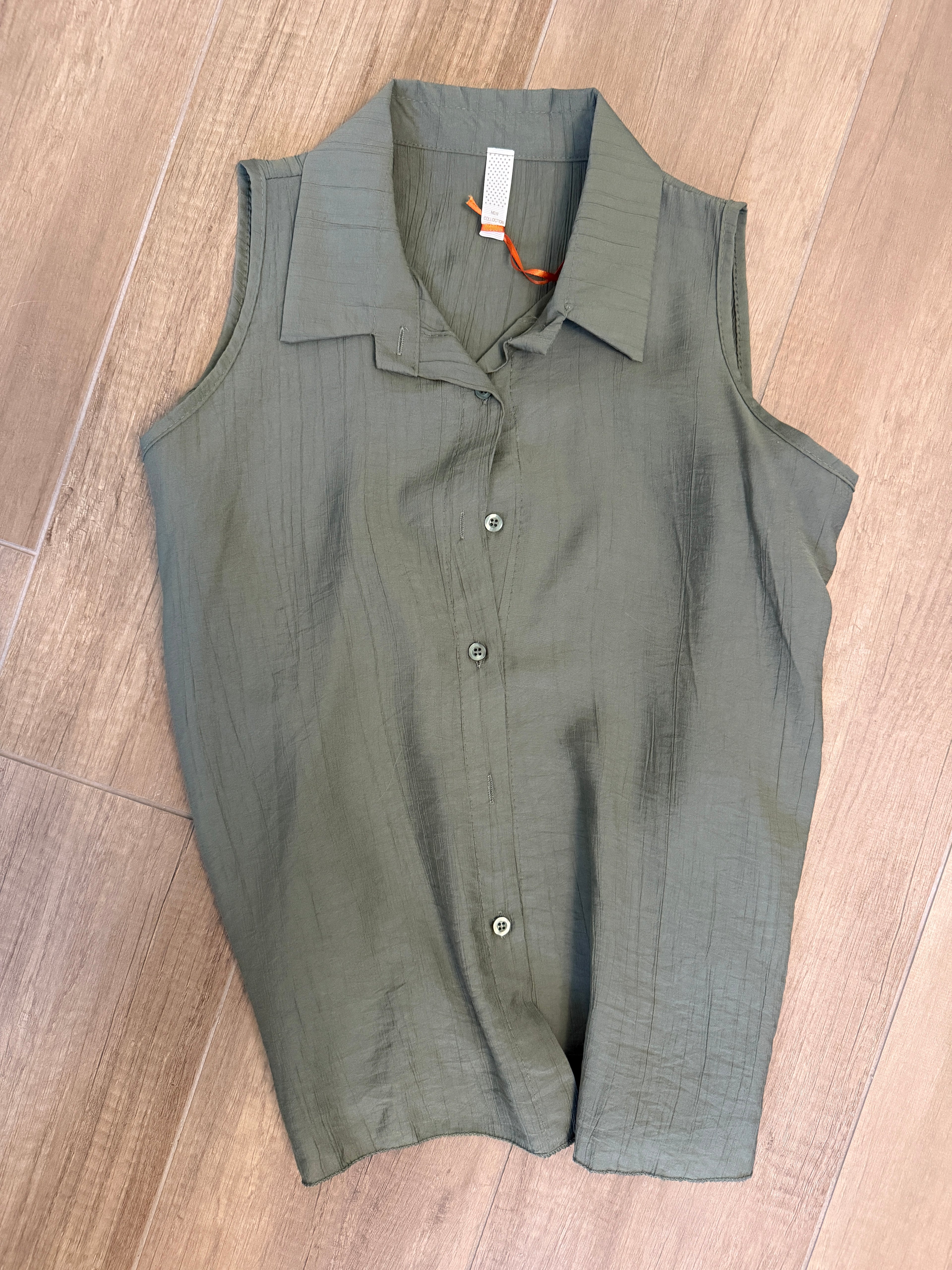 Camicia verde in viscosa